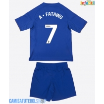 Camisa de time de futebol Leicester City Issahaku Fatawu #7 Replicas 1º Equipamento Infantil 2025-26 Manga Curta (+ Calças curtas)